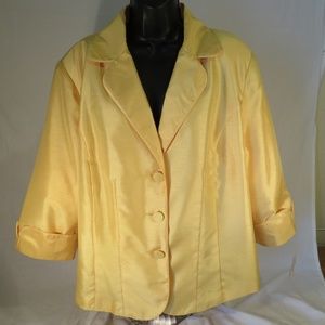 Dress Barn Yellow Jacket w/Quarter Sleeve